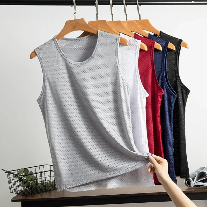 Tank Tops Silk Vest Outer Wear Quick-Drying T-Shirts