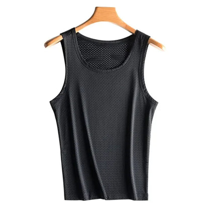 Tank Tops Silk Vest Outer Wear Quick-Drying T-Shirts