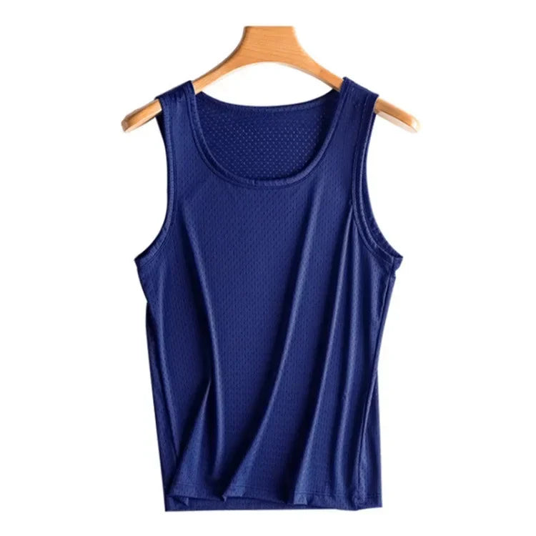 Tank Tops Silk Vest Outer Wear Quick-Drying T-Shirts