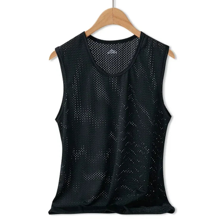 Tank Tops Silk Vest Outer Wear Quick-Drying T-Shirts