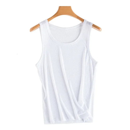 Tank Tops Silk Vest Outer Wear Quick-Drying T-Shirts